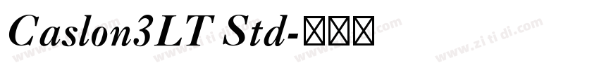 Caslon3LT Std字体转换